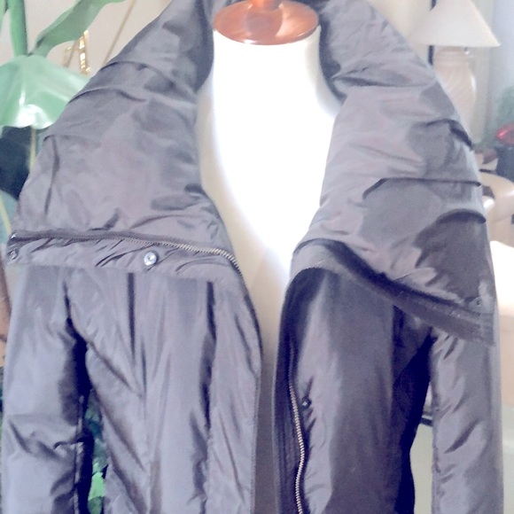 NWT COLE HAAN SZ M CHOCOLATE BROWN ABOVE ANKLE DOWN FILLED VERY WARM COAT - Picture 2 of 12